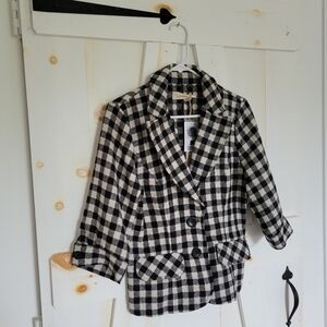 Anthropologie Checkered Women's Blazer